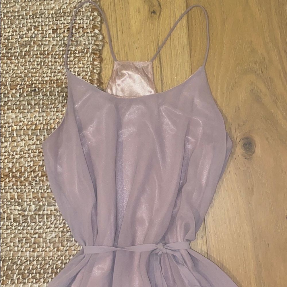 Foreign Exchange Mauve-Lilac Satin Mini Dress